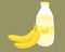 Bottle of banana milk