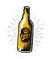 Bottle of beer, drink. Pub, brewery vintage vector illustration