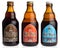 Bottle of Belgian Val Dieu Brune, Triple and Blonde beer