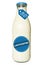 Bottle Of Bio Milk With Blue Lid - German Label For Lactose Free - Isolated On White Backround