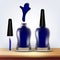 Bottle Of Blue Nail Polish Female Cosmetic Vector