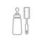 bottle brush cleaner. Vector illustration decorative design