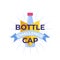 Bottle cap challenge logo. Vector illustration