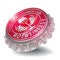 Bottle cap with red wine festival