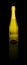 Bottle of champagne or cava isolated on black