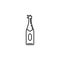 bottle of champagne dusk icon. Element of drinks and beverages icon for mobile concept and web apps. Thin line bottle of champagne