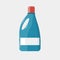 Bottle with chemical substance vector icon. Bottle with detergent, bleach.