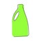 Bottle with chemical substance vector icon. Bottle with detergent, bleach cartoon style on white isolated background