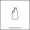 Bottle with chemical substance vector icon. Bottle with detergent, bleach on white isolated background