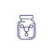 bottle of chemicals, line vector icon