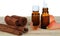 Bottle of cinnamon essential oil