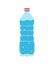 Bottle of clean mineral water clipart in flat line modern style. Healthy lifestyle, hydrate motivation, drink more water concept.