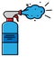 A bottle of cleaning spray color vector