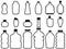 Bottle container outline icons