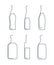 Bottle continuous line vermouth, wine, martini, rum, vodka, liquor in linear style on white background. Solid black thin outline.