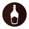 Bottle cream whiskey liqueur icon shadow