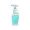 Bottle of detergent with spray nozzle, household cleaning chemical product container vector Illustration on a white