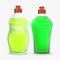 Bottle Of Dishwashing Detergent Liquid Set Vector