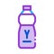 Bottle of drinking yogurt icon vector outline illustration