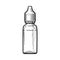 Bottle of e-liquid for electronic cigarette, isolated vector illustration