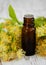 Bottle of essential linden oil