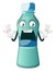 Bottle is feeling terrified, illustration, vector