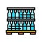 bottle glass packing and storage color icon vector illustration