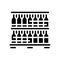 bottle glass packing and storage glyph icon vector illustration