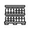 bottle glass packing and storage line icon vector illustration