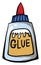 Bottle glue, illustration, vector