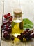 Bottle with grape seed oil