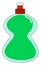 Bottle with green soap, illustration, vector