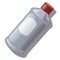 Bottle of grey plastic with red cap isolated on white background. Vector illustration.