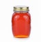 Bottle honey on white background