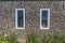 Bottle House, wall and two windows