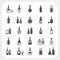 Bottle icons set