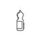 bottle of juice dusk icon. Element of drinks and beverages icon for mobile concept and web apps. Thin line bottle of juice icon