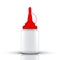 Bottle Of Latex Glue Or Liquid With Red Top Vector