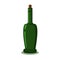 Bottle of liquor vector illustration. Unlabeled corcked bottle