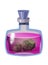 Bottle magic potion with stone. Game icon asset, glass, liquid elixir, poisine, flask, Vector illustration cartoon for