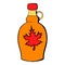 Bottle of maple syrup icon cartoon