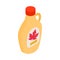 Bottle of maple syrup icon, isometric 3d style
