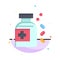 Bottle, Medicine, Tablet Abstract Flat Color Icon Template