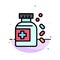 Bottle, Medicine, Tablet Abstract Flat Color Icon Template