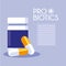 Bottle medicines probiotics icon