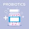 Bottle medicines probiotics icon