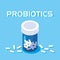 Bottle medicines probiotics icon