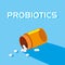 Bottle medicines probiotics icon