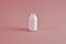 Bottle of milk on a pink background, pop art style.