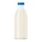 Bottle of milk with solid and flat color style design.